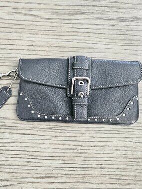 Vintage Coach Soho Leather Buckle Wristlet Y2K